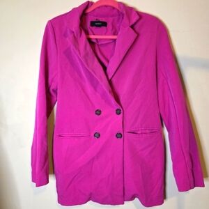 3/$10-Fuchsia Double-Breasted Women's Jacket